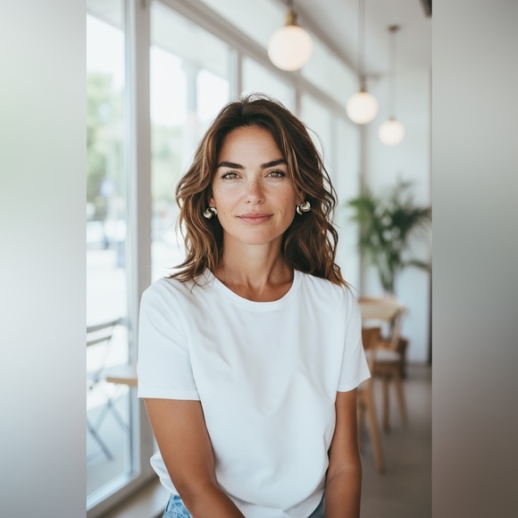 Elegant Black and White Gold-Tone Earrings - Picture 2 of 5